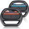 Growalleter Steering Wheel Compatible with Nintendos Switch 2 Steering Wheel Pro Controller – 2 pcs Racing Wheels for Switch 2 JoyCons Controllers (Steering Wheel-Black)