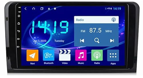 YFYANFEI 9 Zoll Android 14 Autoradio Mit GPS Navigator Für Mercedes Benz W164 ML GL 2005-2012 Mit Wireless Carplay & Android Auto Unterstützt WiFi/USB/Spiegel Link/Rückfahrkamera,4 Core WiFi 1G+16G