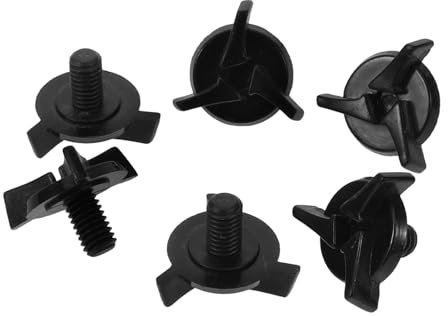 TOPPERFUN 6 Stück Helmteile Helmhalterung Motorradhelmzubehör Zubehör für Motorradhelme klein Schrauben für Motorradhelme Helm-Ersatzschrauben Helmwerkzeuge Plastik Black