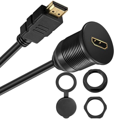 Qsvbeeqj Gold Plattierte HDTV Kompatible Spülenmontage Verlängerungskabel Für Autoboote Dashboards Installation