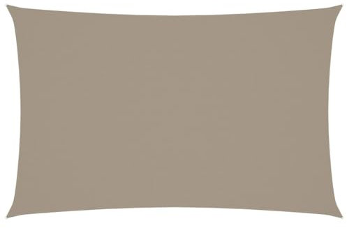 HOMTAKIE Voile de Parasol Tissu Oxford rectangulaire 4x7 m Taupe