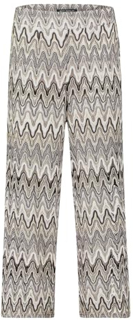 Betty Barclay Damen Marlene-Hose mit hohem Bund 40, Weiß/Schwarz