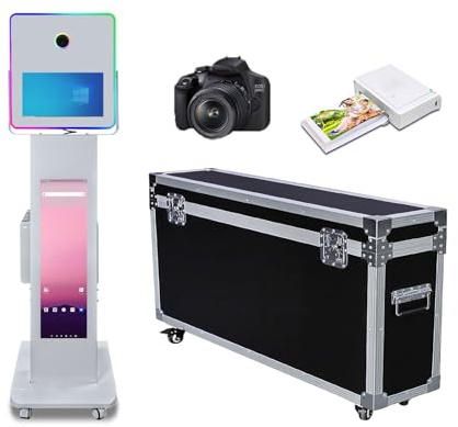 Portable15.6inch Touch Screen DSLR Mirror Photo Booth Selfie Machine with 29inch LCD Display Photo Booth Machine for Birthday Party Events (Photo Booth Machine+ Camera +Printer)