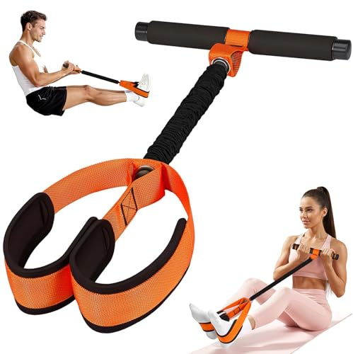 KINDLUME Bande de Résistance à Pédale avec Poignées, Élastique Musculation Traction, Sangle Musculation, Tractions, avec Pédale Antidérapante et Tube Latex, pour Maison, Salle de Sport