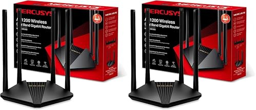 TP-Link Mercusys MR30G Router Ethernet Wi-Fi Dual Band AC1200 Wireless, Porta Gigabit, MU-MIMO, Supporto IPTV, IPv6, 802.11ac, Rete Ospiti, Installazione Semplice, 4 Antenne Esterne a 5dBi, WPS
