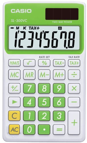 Casio SL-300VC Standard Function Calculator, Green