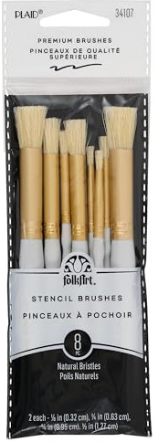 Plaid Stencil Brush Set, (8-Piece), 0289956