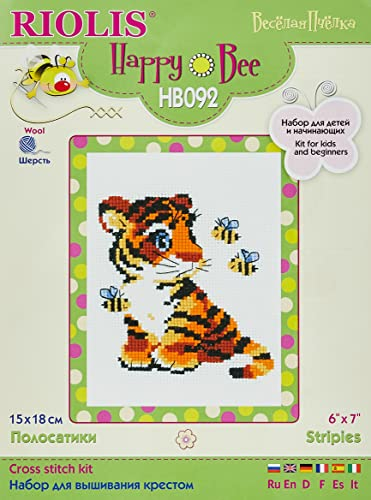 Riolis Stickbildset Kreuzstich Tiger, Zählmuster
