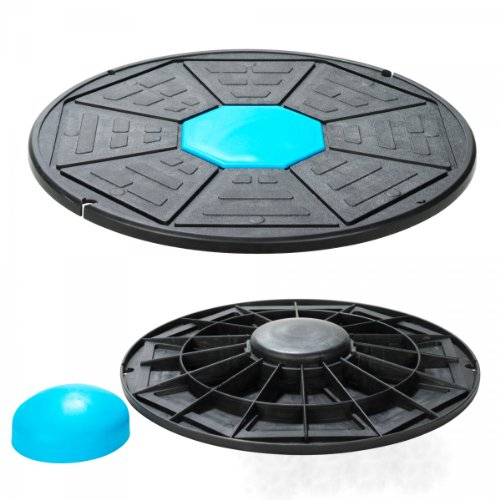 Trendy Sport Unisex – Erwachsene Bamusta Dois Balance Board, Schwarz/Blau, Ø 42 cm