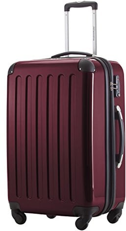 Hauptstadtkoffer Alex - Erweiterbarer Hartschalenkoffer 65 cm (74 L) mit TSA-Schloss - robuster Trolley-Reisekoffer mit 4 Doppelrollen, Burgund