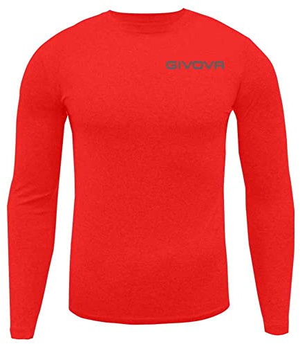 Givova, corpus 3 elastisches ärmel- unterhemd m/l, rot, M