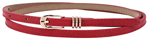 Damara Damen Multifarbe Dornschließe Modern Hüftgürtel,Rot