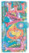 Shagwear Junge-Damen Geldbörse, Large Purse Designs: (Blumen Liebe Türkis/Love Floral)