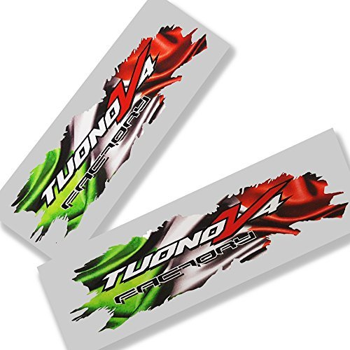 Aprilia Tuono V4 Factory Zerrissen italienische Flagge Design Grafik Aufkleber x 2