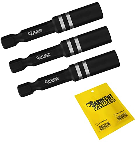 3 x SabreCut SC1160S2_3 55mm Professional Impact Rated Magnetic Bit Holders (Magnetic only for Impact Bit and NOT for Screw) for Impact Drivers