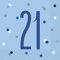 Stunning 21st Glitz Blue & Silver Luncheon Napkins (16cm) - Dazzling Addition for Parties, Events & Elegant Table Decor - 16ct