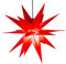 Weihnachtsstern 1 LED warm weiß - Farbe ROT - 3D Lichter-Stern Dekostern 55 cm Fensterdeko PVC Dekostern Weihnachtsdeko Batterie Timer Xmas