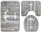 Shinewe 3-teiliges Badezimmerteppich-Set mit WC-Vorleger, rutschfeste Badematte, WC-Deckelbezug, WC-Vorleger-Set (grauer Anker)