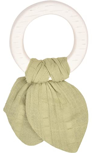 Tikiri Beißring 8597011 grün, Greifling für Babys und Kinder ab 0+ Monaten, 15cm