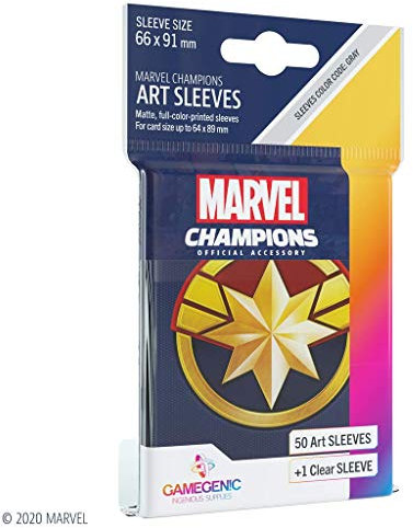 Gamegenic, MARVEL CHAMPIONS sleeves - Captain Marvel, Sleeve color code: Gray