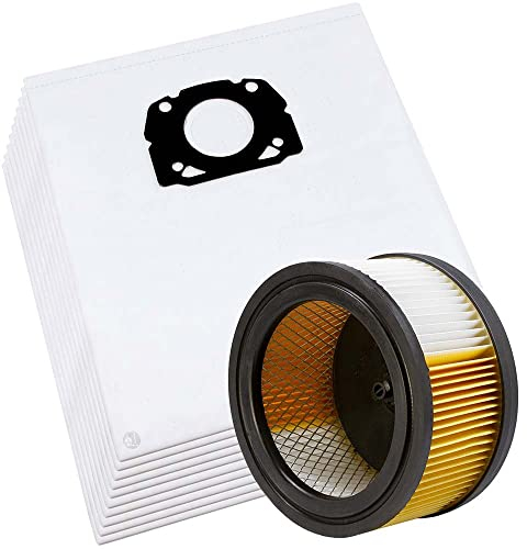10 Hochwertige Staubsaugerbeutel + Filter - Für Kärcher WD 5.400, WD 5.600, WD 4.200 passend - Bestleistung beim Saugen