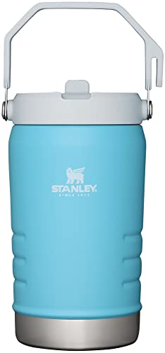 Stanley IceFlow Stainless Steel Water Jug with Straw, Vacuum Insulated Water Bottle for Home and Office, Reusable Tumbler with Straw Leak Resistant Flip, Pool, 40OZ