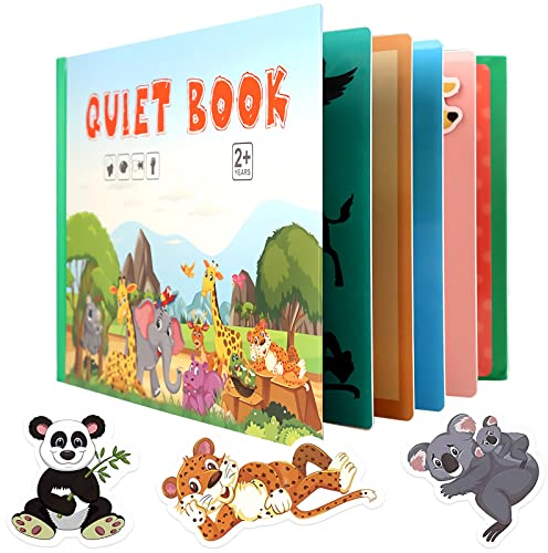 TOPJOWGA Quiet Book, Ruhiges Buch Montessori for Toddlers, Interactive Busy Book, Lernspielzeug Puzzle Buch Pädagogisches Spielzeug, Vorschule Rätselbuch Buch für Kinder ab 3 Jahre