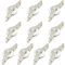 XPEX 10pcs mini ruedas de goma blanda con placa metálica y tornillos para muebles