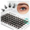 BEYELIAN Faux Cils Individuel, 72 Pcs 10-16mm Extension de Cils DIY Cluster Lashes Réutilisables Bande noire pour usage personnel à la maison (Wink)