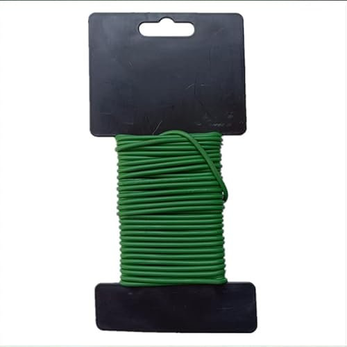 20M Gardening Twist Tie Plant Cable Support Twine Plastic Coated Iron Wire Tool for Garden Horticulture Gardening and Office Organization(2.8MM*20 M)