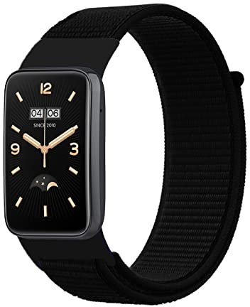 Strap-it Xiaomi Smart Band 7 Pro Nylon Armband (Schwarz)