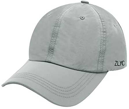 ZLYC Daman Sommer Baseball Caps für Sport Golf Tennis Baseballmütze(Einfarbig Grau)