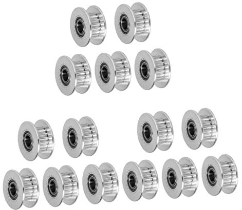 iplusmile 15 Stück 20 Riemenscheibe für 3d-Drucker flaschenzug Zahnriemenscheibe 3d drucker ersatzteile Umlenkrolle mit 5 mm Bohrung Umlenkrolle aus Aluminium Gürtel Zubehör