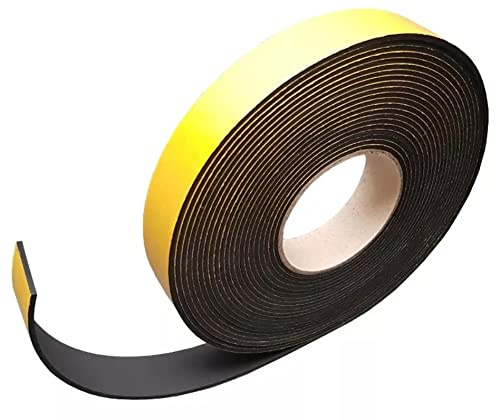 Rouleau de ruban adhésif en mousse EPDM Noir 5 mm d'épaisseur x 40 mm de large x 10 m de long