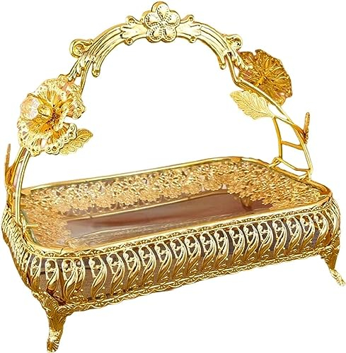 Fruit Basket Panier de Fruits de Style européen Plateau de Service Plateau de Stockage de Fruits secs Plateau à Dessert Assiette de Fruits de Mariage de Luxe Bol de Fruits for Bar de Restaurant