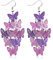 Damen Quaste-Ohrringe mit Schmetterling, Bunte Blumen Perle - Für Partei, Hochzeiten, Verlobungen