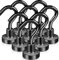 Keukenket Ganci magnetici extra forti, neri al neodimio, con gancio, 8 pezzi, 16 mm, magnetici, per porte in ferro, frigoriferi, cucine, scaffali per vestiti, ufficio, nero