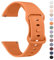 Mugust Correa para 22mm Reloj Inteligente Smartwatch,Liberación Rápida de Silicona Sport Suave Pulseras de Repuesto para 22mm Reloj para Hombre y Mujer(Naranja)