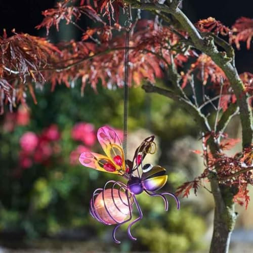 Garden Mile Purple Bug Light Outdoor Solar Lights For Garden Decorations Waterproof LED Solar Lights Outdoor Perfect For Trees Hanging Baskets Outside Decorations