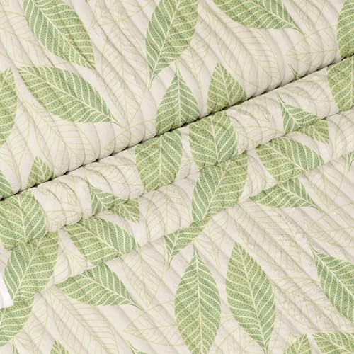 DreamRoots Cord Stoff Meterware Bedruckter Blumen Gewicht 380 g/m2 - Polsterstoff Cord Meterware 140 cm breit - Möbelstoff Meterware - Breitcord Meterware