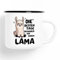 Huuraa Emaille Tasse Besten Tage beginnen mit einem Lama Geschenk 300ml Vintage Besten Tage beginnen Geschenkidee
