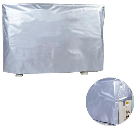 Biglumin Couverture climatiseur - Housse Climatiseur Extérieur, housse de protection pour unité extérieure de climatiseur est étanche, anti-poussière et résistante au soleil. (1.5p: 80x30x53cm)
