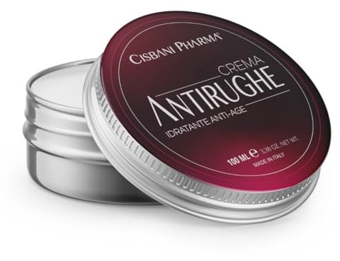 CISBANI PHARMA - Crema Viso Antirughe Idratante Anti-Age 100ml - Con Coenzima Q10, Olio di Macadamia, Acido Ialuronico e collagene - Tonificante per Rughe Profonde - Uomo Donna 40-60 Anni