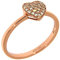 Ring Amen rosa Silber 925 Herz mit Zirkonen, 16.5 mm (0.64 inc.) - DE 52