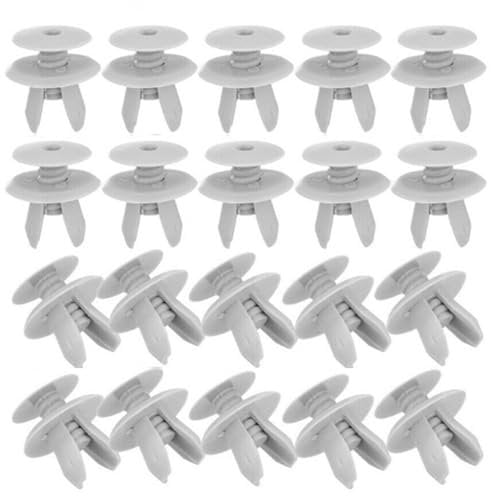 VZU 100 Stück 701867299 Befestigungsclips Grau, Auto Verkleidung Clips für VW T4 T5, Clips Auto Innenverkleidung Halterung, Türverkleidung 9mm Loch (Grau)
