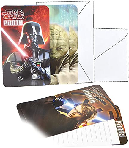 alles-meine.de GmbH 36 TLG. Set - Einladungskarten - Star War - Darth Vader & Yoda - incl. Umschläge - z.B. Kindergeburtstag - Party Einladungn Karte - für Kinder - Geburtstagsei..