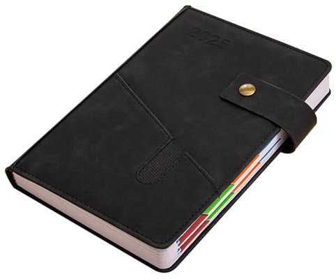 2025 Wochenplaner Ringbuch mit Softcover, ca. A5 (22 x 16,5 cm), 12-Monate-Terminplaner