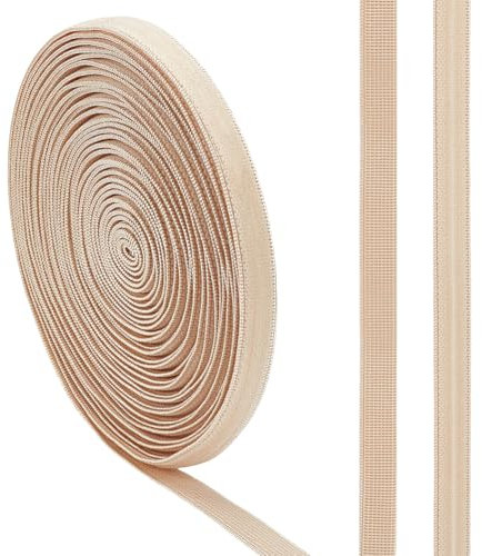 WEBEEDY 33 Yard Silikon Elastikband Rutschfestes Gummiband Zum Nähen Beiges Stretch Elastik Gripper Band Für Nähen Und Basteln von Kleidung Dessous Gummi 1.1cm