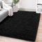 FVVRAX Flauschiger Hochflor Teppich 120x180 cm Schwarz | Extra weicher Shaggy Teppich rutschfest für Wohnzimmer Schlafzimmer | Kuscheliger Bodenteppich für Kinder Haustiere