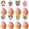 Gatos Cupcakes Decoración, 24pcs Gatitos Cupcake Toppers, Cupcake Toppers, Adornos para Cupcakes de Gatitos, Decoración De Tarta Con Gatos, Topper Tarta Cumpleaños